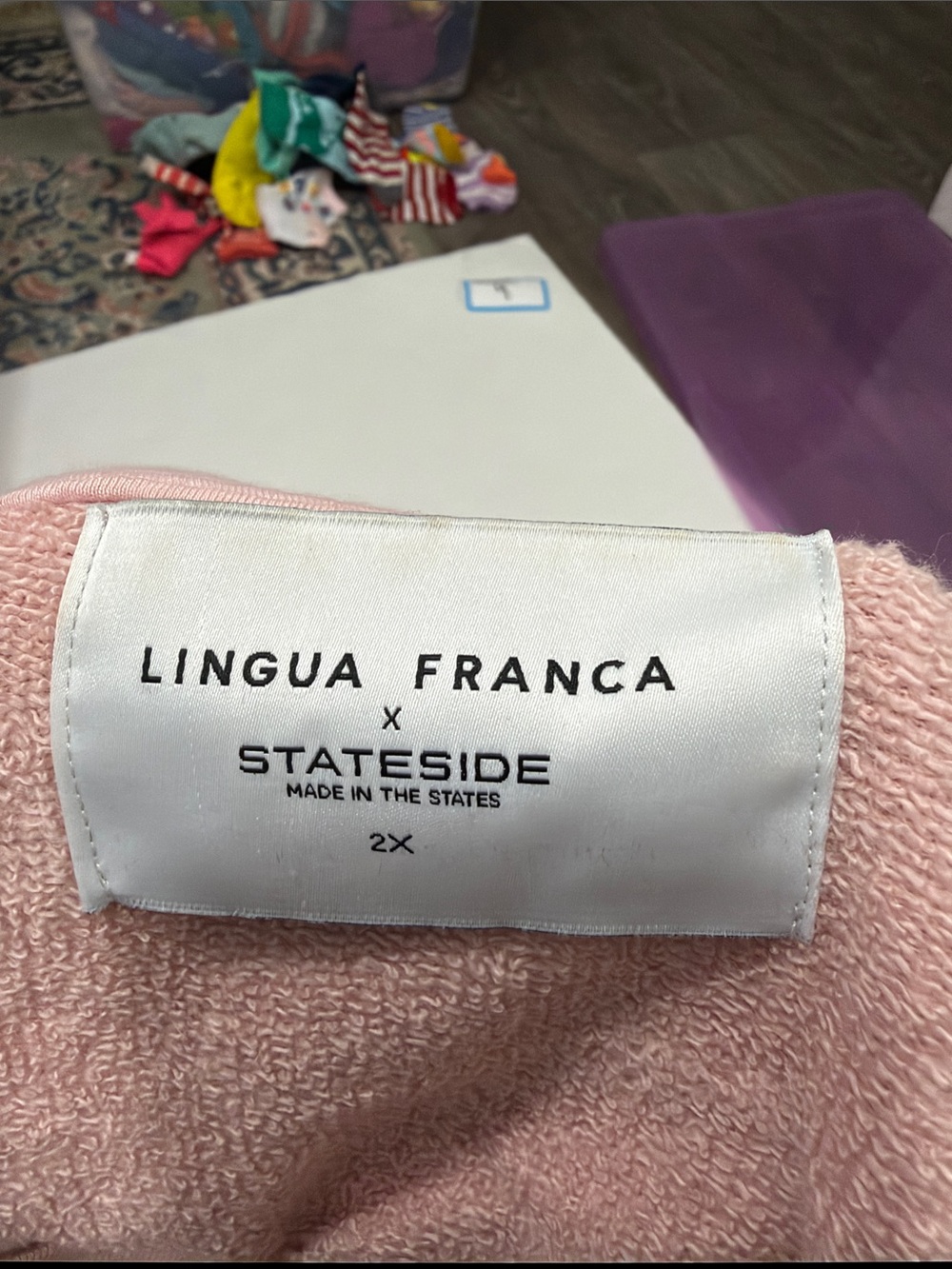 Women's Pink Crewneck Sweatshirt with 'Power to the People' Embroidery